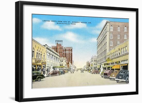 Tenth Street, Wichita Falls-null-Framed Art Print