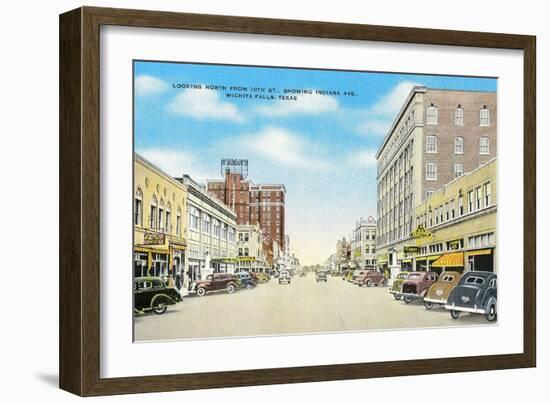 Tenth Street, Wichita Falls-null-Framed Premium Giclee Print