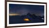 Tenting under the stars, italian alps, Sondrio district,  Lombardy, Italy.-ClickAlps-Framed Photographic Print