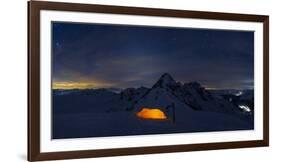 Tenting under the stars, italian alps, Sondrio district,  Lombardy, Italy.-ClickAlps-Framed Photographic Print