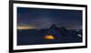 Tenting under the stars, italian alps, Sondrio district,  Lombardy, Italy.-ClickAlps-Framed Photographic Print