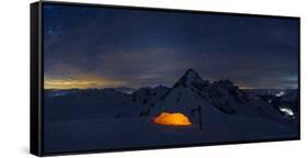 Tenting under the stars, italian alps, Sondrio district,  Lombardy, Italy.-ClickAlps-Framed Stretched Canvas