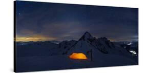 Tenting under the stars, italian alps, Sondrio district,  Lombardy, Italy.-ClickAlps-Stretched Canvas