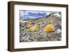 Tents in Everest Base Camp in Cloudy Day, Nepal.-Maciej Bledowski-Framed Photographic Print