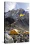 Tents of Mountaineers Along Khumbu Glacier, Mt Everest, Nepal-David Noyes-Stretched Canvas