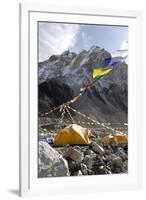 Tents of Mountaineers Along Khumbu Glacier, Mt Everest, Nepal-David Noyes-Framed Premium Photographic Print