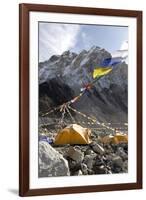 Tents of Mountaineers Along Khumbu Glacier, Mt Everest, Nepal-David Noyes-Framed Premium Photographic Print