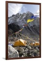 Tents of Mountaineers Along Khumbu Glacier, Mt Everest, Nepal-David Noyes-Framed Photographic Print