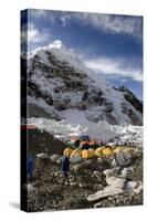 Tents of Mountaineers Scattered Along Khumbu Glacier, Base Camp, Mt Everest, Nepal-David Noyes-Stretched Canvas