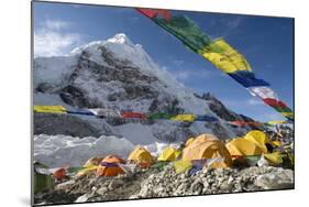 Tents of Mountaineers Scattered Along Khumbu Glacier, Base Camp, Mt Everest, Nepal-David Noyes-Mounted Photographic Print