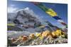 Tents of Mountaineers Scattered Along Khumbu Glacier, Base Camp, Mt Everest, Nepal-David Noyes-Mounted Premium Photographic Print