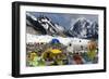 Tents of Mountaineers Scattered Along Khumbu Glacier, Base Camp, Mt Everest, Nepal-David Noyes-Framed Photographic Print