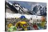 Tents of Mountaineers Scattered Along Khumbu Glacier, Base Camp, Mt Everest, Nepal-David Noyes-Stretched Canvas