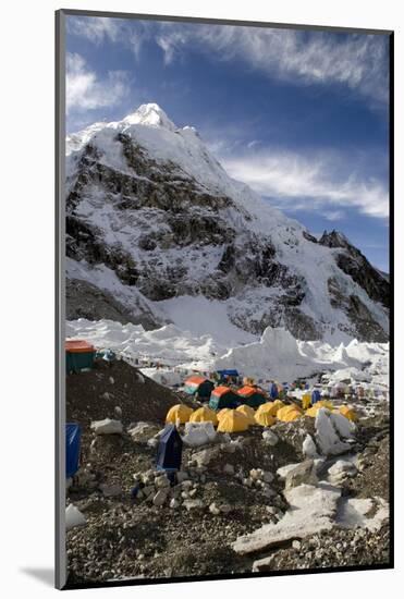 Tents of Mountaineers Scattered Along Khumbu Glacier, Base Camp, Mt Everest, Nepal-David Noyes-Mounted Photographic Print