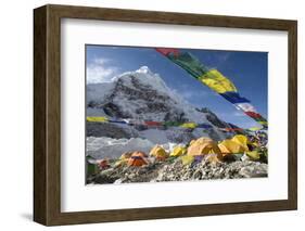 Tents of Mountaineers Scattered Along Khumbu Glacier, Base Camp, Mt Everest, Nepal-David Noyes-Framed Photographic Print