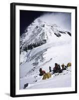 Tents on Southside of Everest, Nepal-Michael Brown-Framed Premium Photographic Print