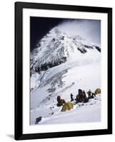 Tents on Southside of Everest, Nepal-Michael Brown-Framed Photographic Print