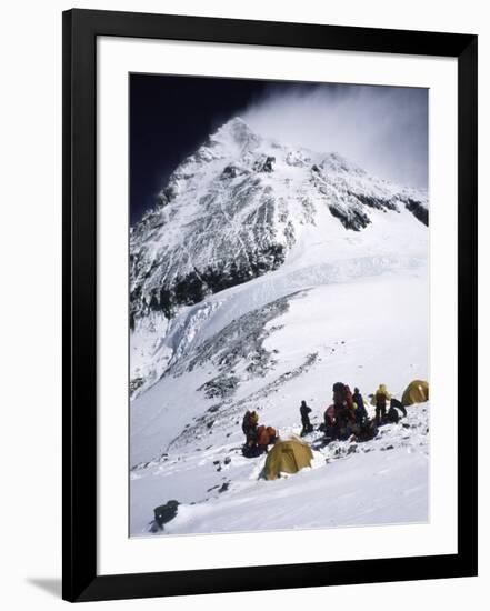 Tents on Southside of Everest, Nepal-Michael Brown-Framed Photographic Print