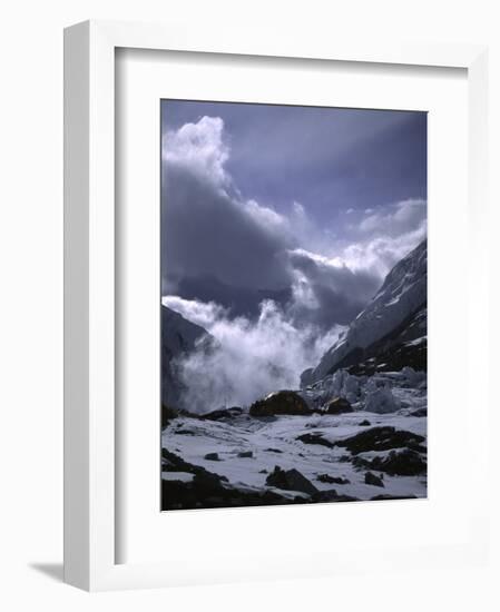 Tents on the Southside of Everest Advanced Base Camp-Michael Brown-Framed Photographic Print