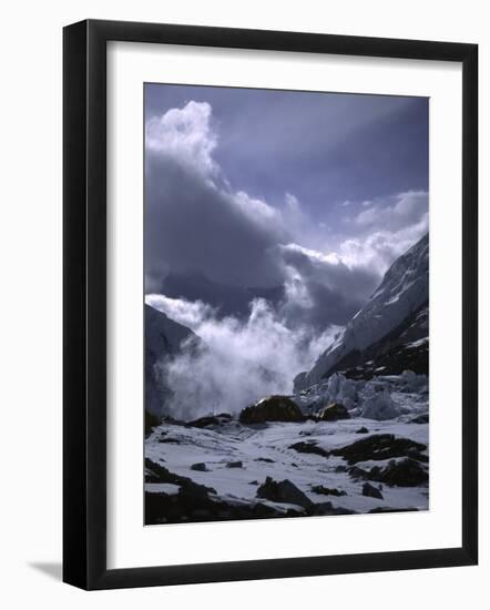 Tents on the Southside of Everest Advanced Base Camp-Michael Brown-Framed Photographic Print