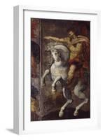 Tenture de cuir peint, les Héros Romains. Marcus Curtius-Hendrick Goltzius-Framed Giclee Print