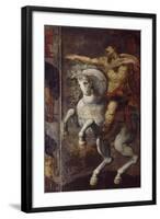 Tenture de cuir peint, les Héros Romains. Marcus Curtius-Hendrick Goltzius-Framed Giclee Print