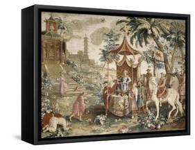 Tenture du prince chinois : "le voyage de l'Empereur"-Guy-Louis Vernansal-Framed Stretched Canvas