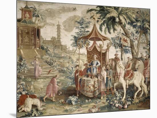 Tenture du prince chinois : "le voyage de l'Empereur"-Guy-Louis Vernansal-Mounted Giclee Print