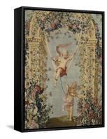 Tenture du Triomphe de Flore; L'escarpolette-null-Framed Stretched Canvas