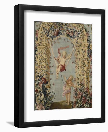 Tenture du Triomphe de Flore; L'escarpolette-null-Framed Giclee Print