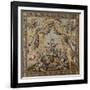 Tenture du Triomphe de Flore: Treillage et vase de fleurs-null-Framed Giclee Print