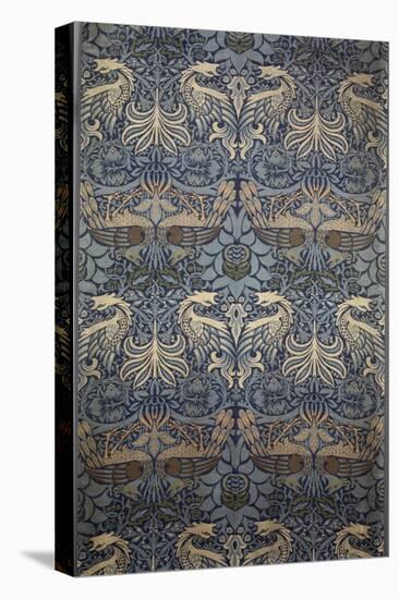 Tenture Peacock-William Morris-Stretched Canvas