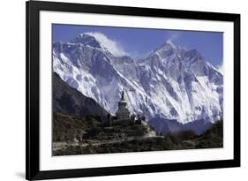 Tenzing Norgye Memorial Stupa with Mount Everest-John Woodworth-Framed Photographic Print