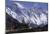 Tenzing Norgye Memorial Stupa with Mount Everest-John Woodworth-Mounted Premium Photographic Print