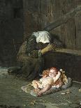 Spade and Milk, 1883-Teofilo Patini-Stretched Canvas