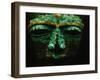 Teotihuacan Mosaic Sculpture Mask-Randy Faris-Framed Photographic Print