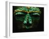 Teotihuacan Mosaic Sculpture Mask-Randy Faris-Framed Photographic Print