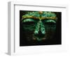 Teotihuacan Mosaic Sculpture Mask-Randy Faris-Framed Photographic Print