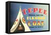 Tepee Elkhorn Coal-null-Framed Stretched Canvas