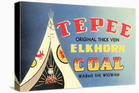 Tepee Elkhorn Coal-null-Stretched Canvas