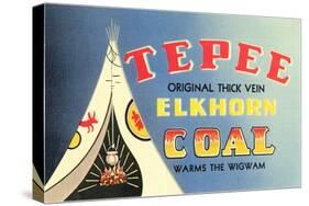 Tepee Elkhorn Coal-null-Stretched Canvas