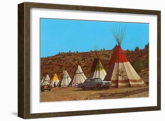 Tepees-null-Framed Art Print