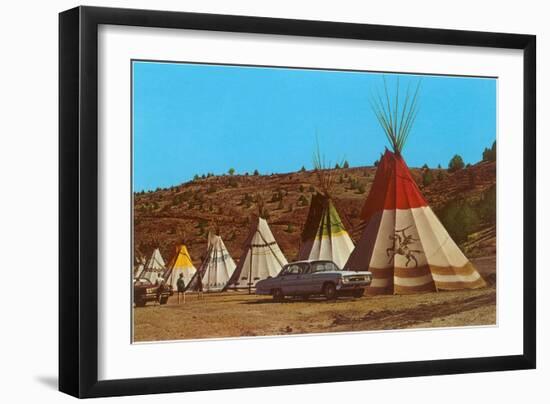 Tepees-null-Framed Art Print