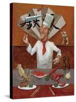 Teppan, Japanese Chef-John Howard-Stretched Canvas