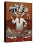 Teppan, Japanese Chef-John Howard-Stretched Canvas