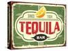 Tequila Bar Vintage Tin Sign for Mexican Traditional Alcohol Drink-lukeruk-Stretched Canvas