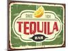 Tequila Bar Vintage Tin Sign for Mexican Traditional Alcohol Drink-lukeruk-Mounted Photographic Print