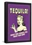 Tequila Forget Your Troubles Forget Your Name Funny Retro Poster-null-Framed Poster