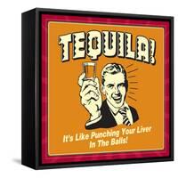 Tequila Punching Liver-Retrospoofs-Framed Stretched Canvas