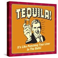 Tequila Punching Liver-Retrospoofs-Stretched Canvas